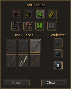 Fish Flingers Fishing interface